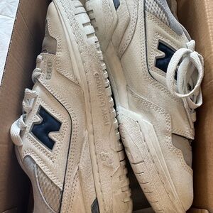 New Balance 550 Off-White and Navy Sneakers